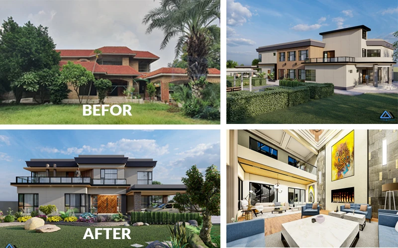 House renovation and extension Green Fort 1 Lahore project by UICP